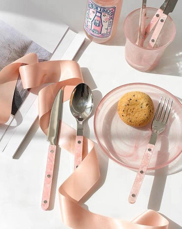 10-Pcs Sleek Modern Pinky Flatware Silverware Flatware Set - Big J's Showstoppin' Store