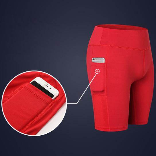 All Seasons Yoga Shorts Stretchable With Phone Pocket - Big J's Showstoppin' Store