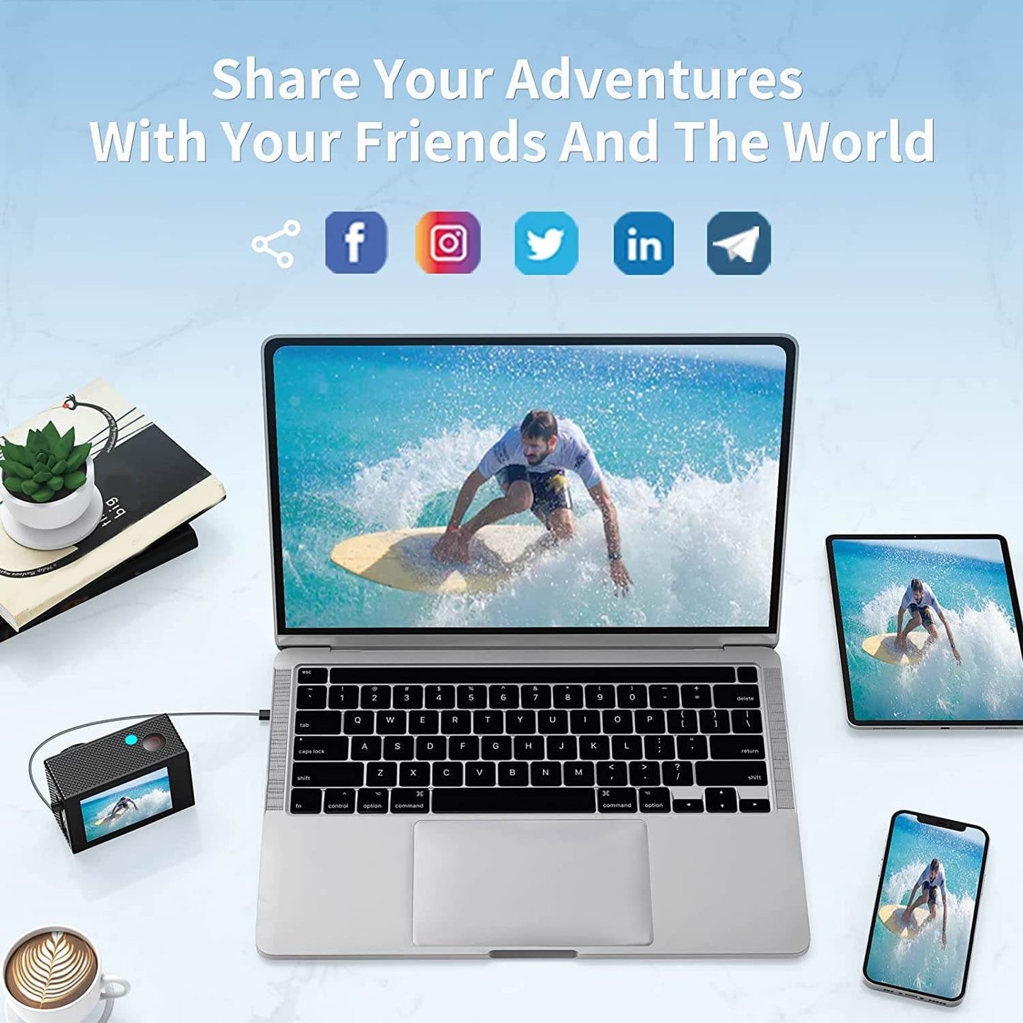 4K Waterproof All Digital UHD WiFi Camera + RF Remote And Accessories - Big J's Showstoppin' Store