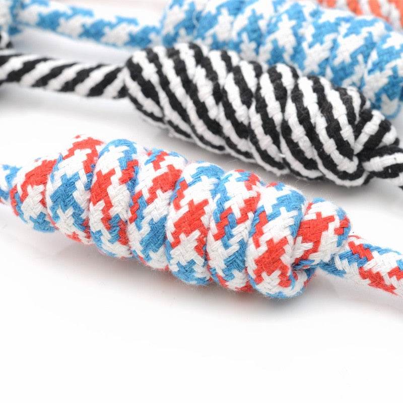 24cm Dog Toy Knot Cotton Rope Pet Puppy Chew Toys - Big J's Showstoppin' Store