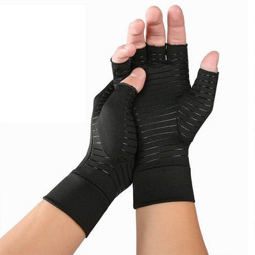 Compression Arthritis Glove Unisex Joint Pain Relief Half Finger Brace - Big J's Showstoppin' Store