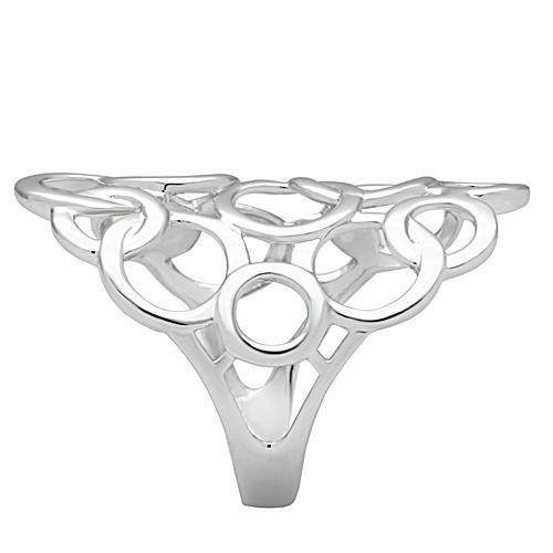 3W170 - Rhodium Brass Ring with No Stone - Big J's Showstoppin' Store