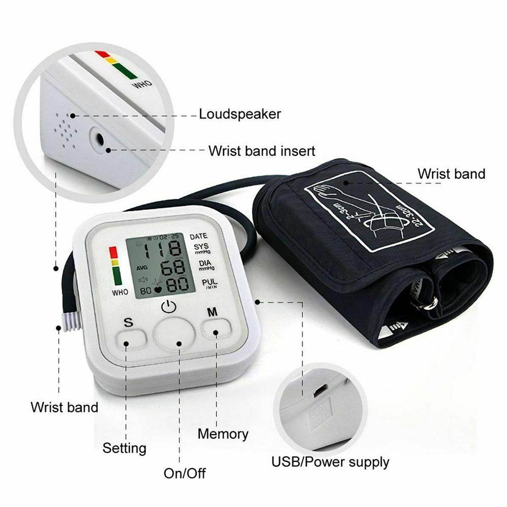 Arm Automatic Blood Pressure Monitor Measuring Arterial Pressure - Big J's Showstoppin' Store