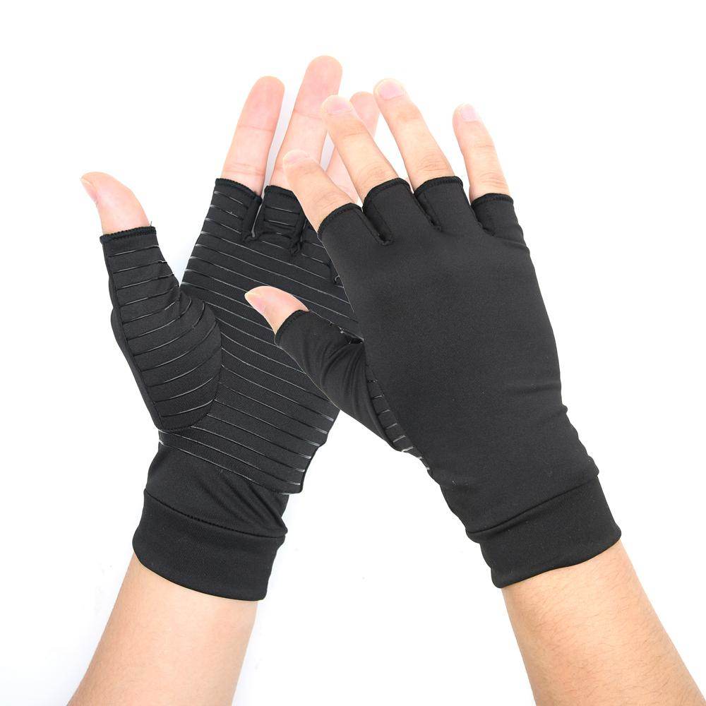 Compression Arthritis Glove Unisex Joint Pain Relief Half Finger Brace - Big J's Showstoppin' Store