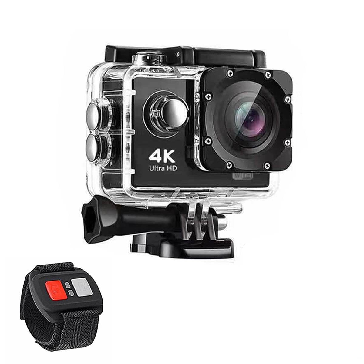 4K Waterproof All Digital UHD WiFi Camera + RF Remote And Accessories - Big J's Showstoppin' Store