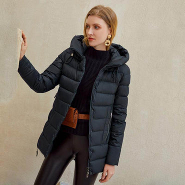 Women warm hooded winter coat women jacket casual parkas jacket - Big J's Showstoppin' Store