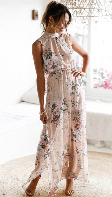Bohemian Sleeveless Elegant Dress Sexy Dress Woman - Big J's Showstoppin' Store