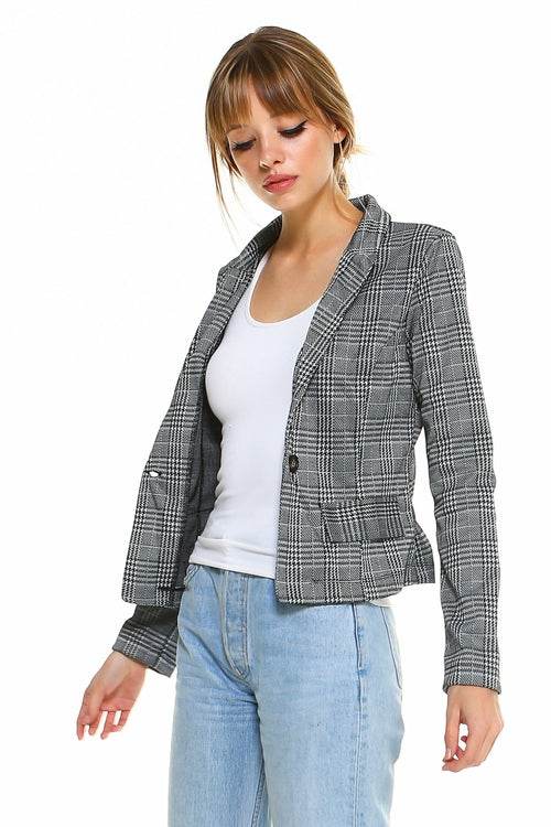 Point Plaid Blazer - Big J's Showstoppin' Store