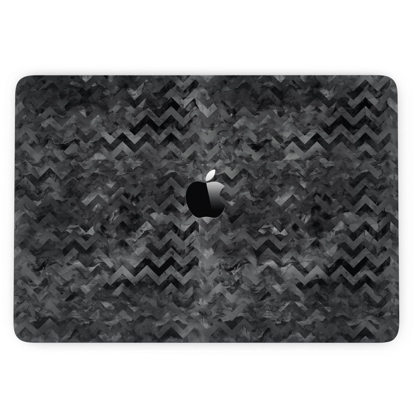 Black Basic Watercolor Chevron Pattern - MacBook Pro with Touch Bar - Big J's Showstoppin' Store