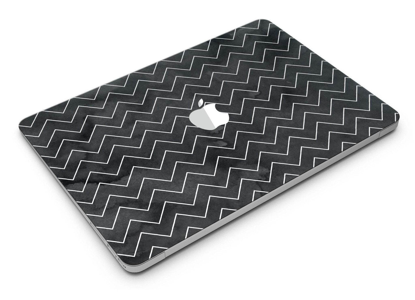 Black Watercolor with White Chevron - MacBook Air Skin Kit - Big J's Showstoppin' Store