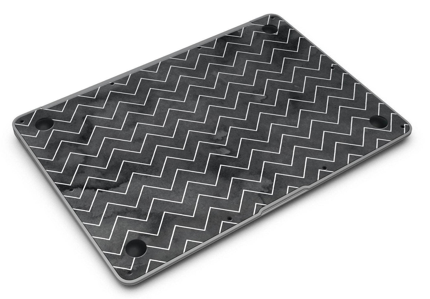 Black Watercolor with White Chevron - MacBook Air Skin Kit - Big J's Showstoppin' Store