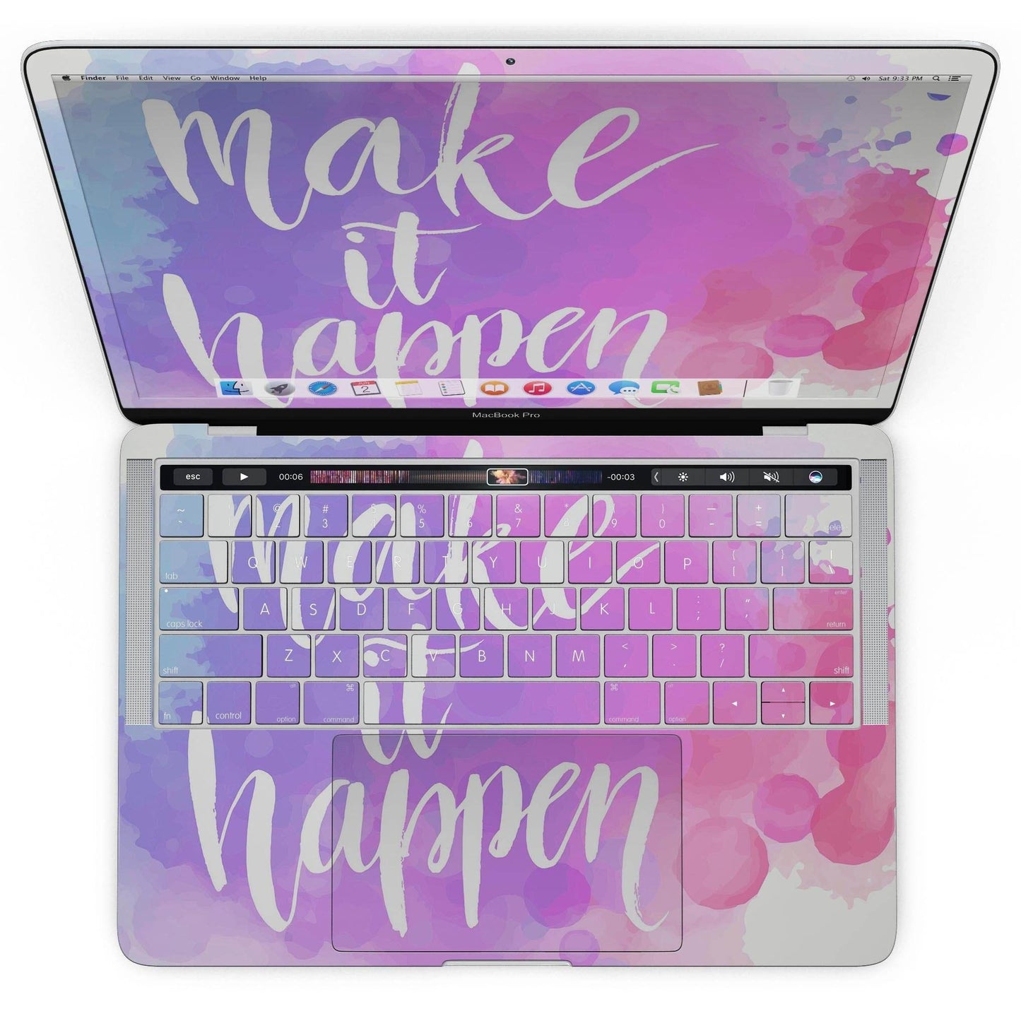 Bright Make it Happen - MacBook Pro with Touch Bar Skin Kit - Big J's Showstoppin' Store