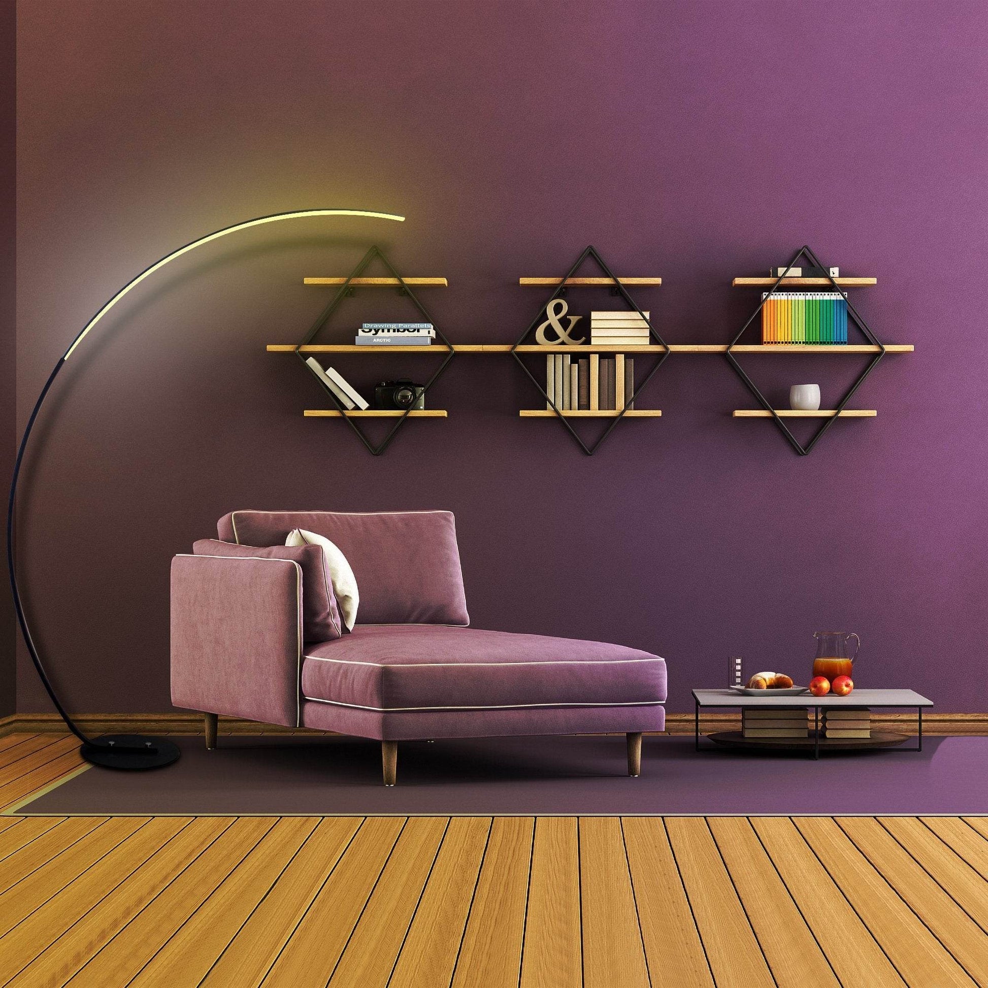 RGBW Modern Curve Floor Lamp | New Version - Big J's Showstoppin' Store