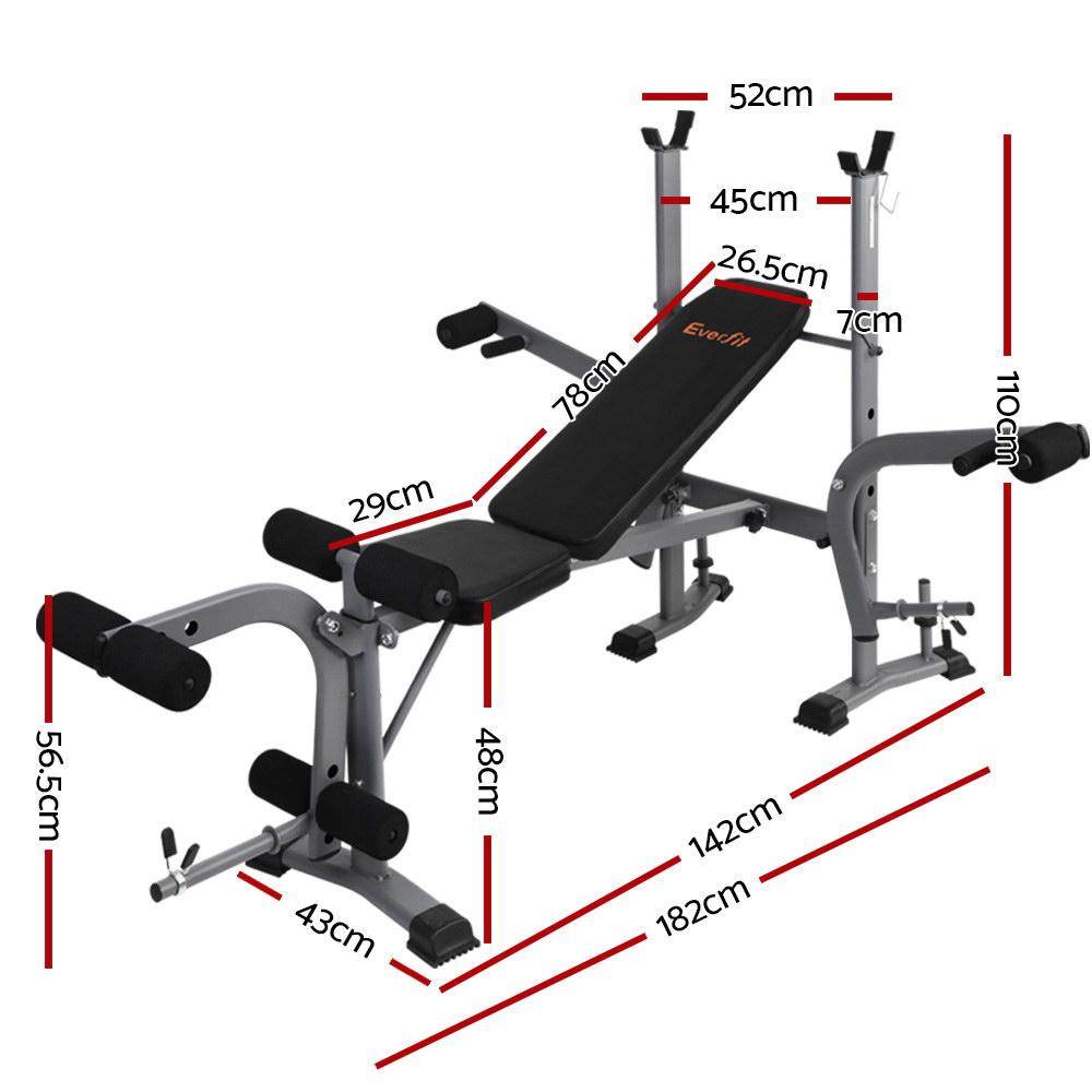 Everfit Weight Bench Adjustable Bench Press 8-In-1 Gym Equipment - Big J's Showstoppin' Store