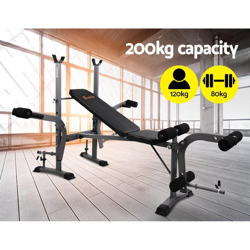 Everfit Weight Bench Adjustable Bench Press 8-In-1 Gym Equipment - Big J's Showstoppin' Store