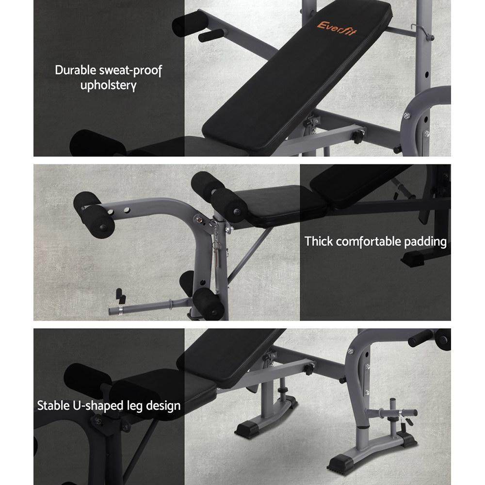 Everfit Weight Bench Adjustable Bench Press 8-In-1 Gym Equipment - Big J's Showstoppin' Store