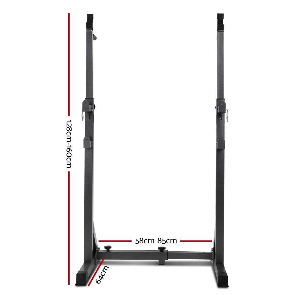 Everfit Squat Rack Pair Fitness Weight Lifting Gym Exercise Barbell - Big J's Showstoppin' Store