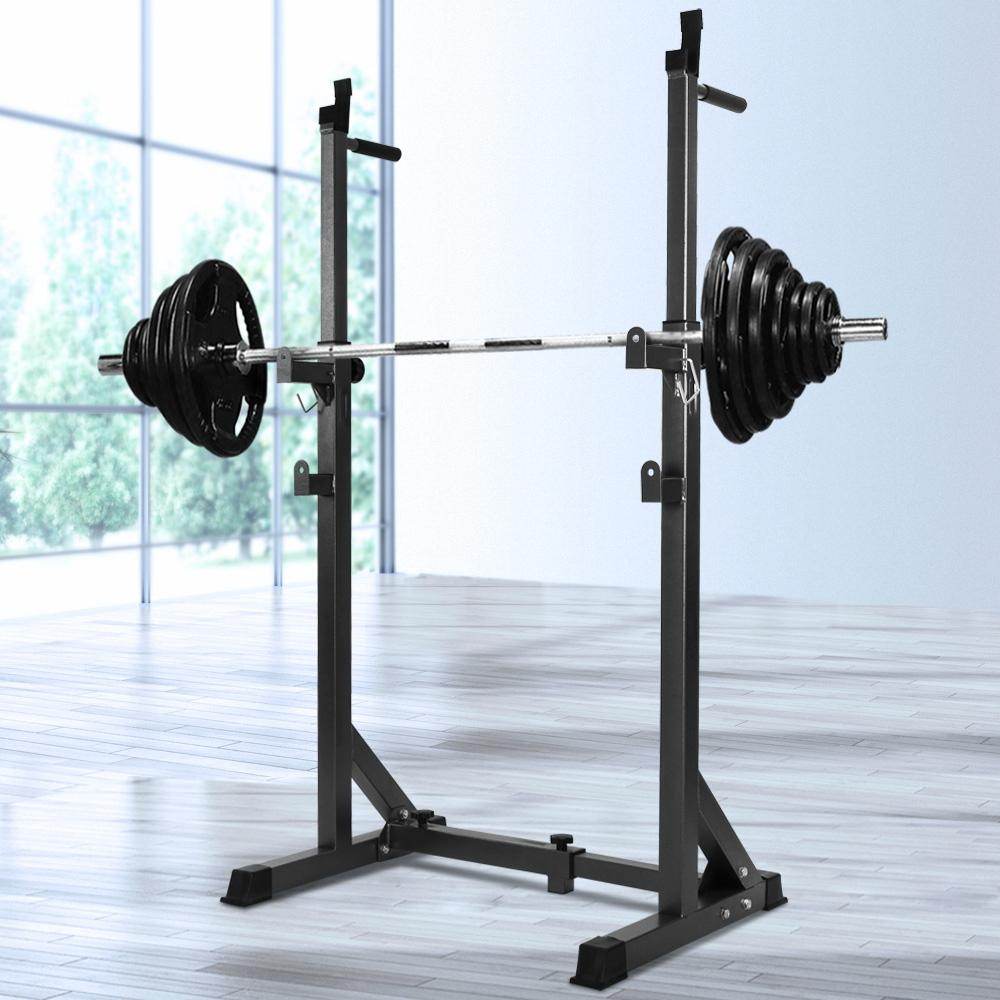 Everfit Squat Rack Pair Fitness Weight Lifting Gym Exercise Barbell - Big J's Showstoppin' Store