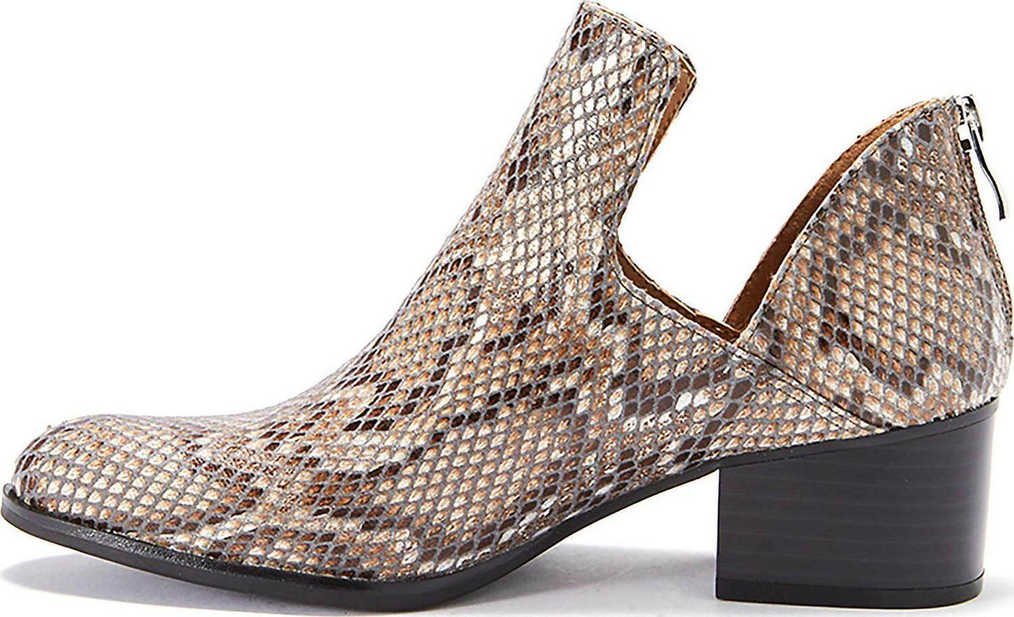 Womens Shoe, Low Heel Snakeskin Style Fredricka Booties (size 7.5) - Big J's Showstoppin' Store