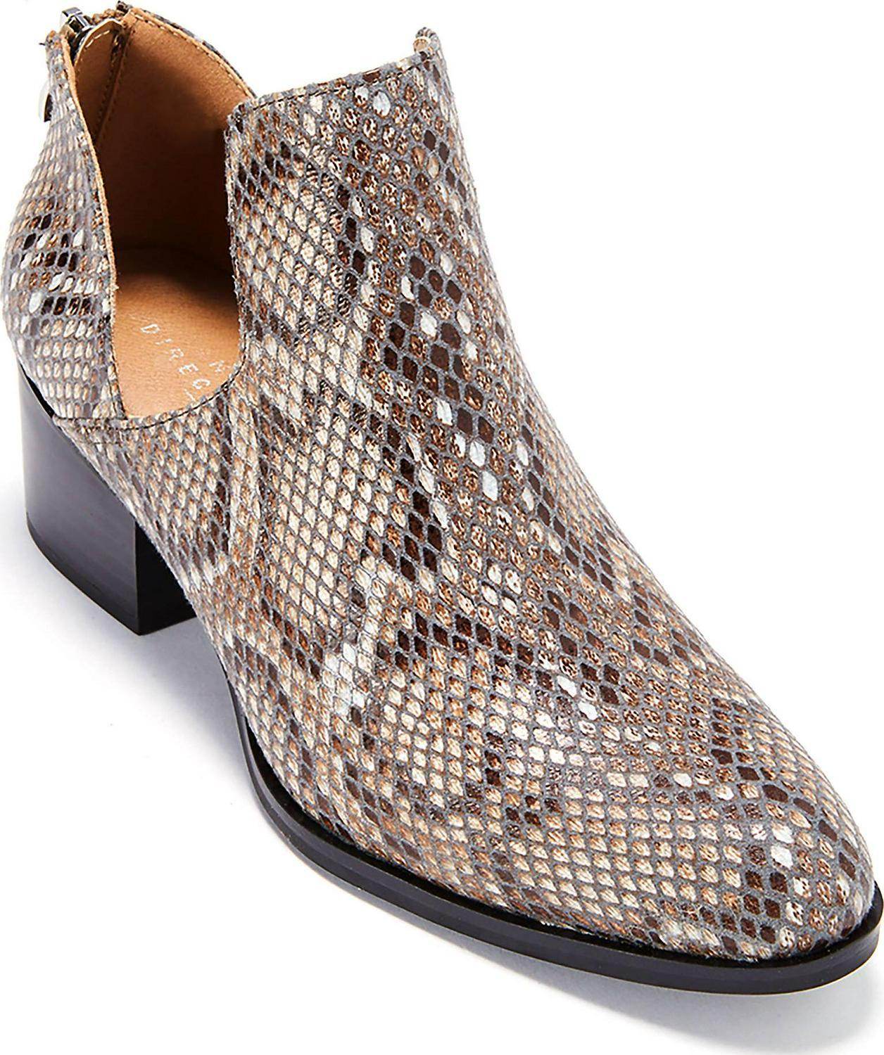 Womens Shoe, Low Heel Snakeskin Style Fredricka Booties (size 7.5) - Big J's Showstoppin' Store