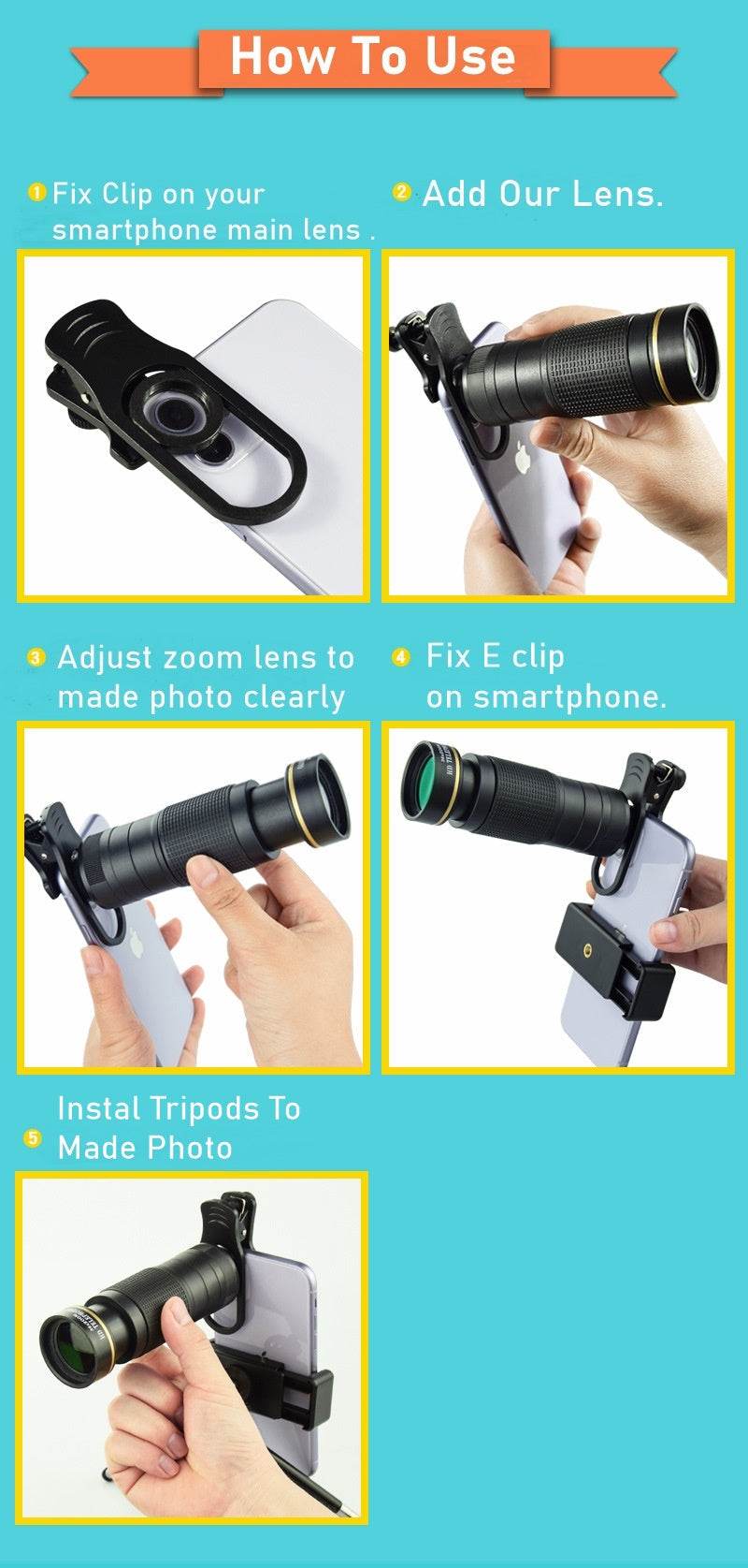 Dragon 36X Mobile Phone Lens Kit With Tripod - Big J's Showstoppin' Store