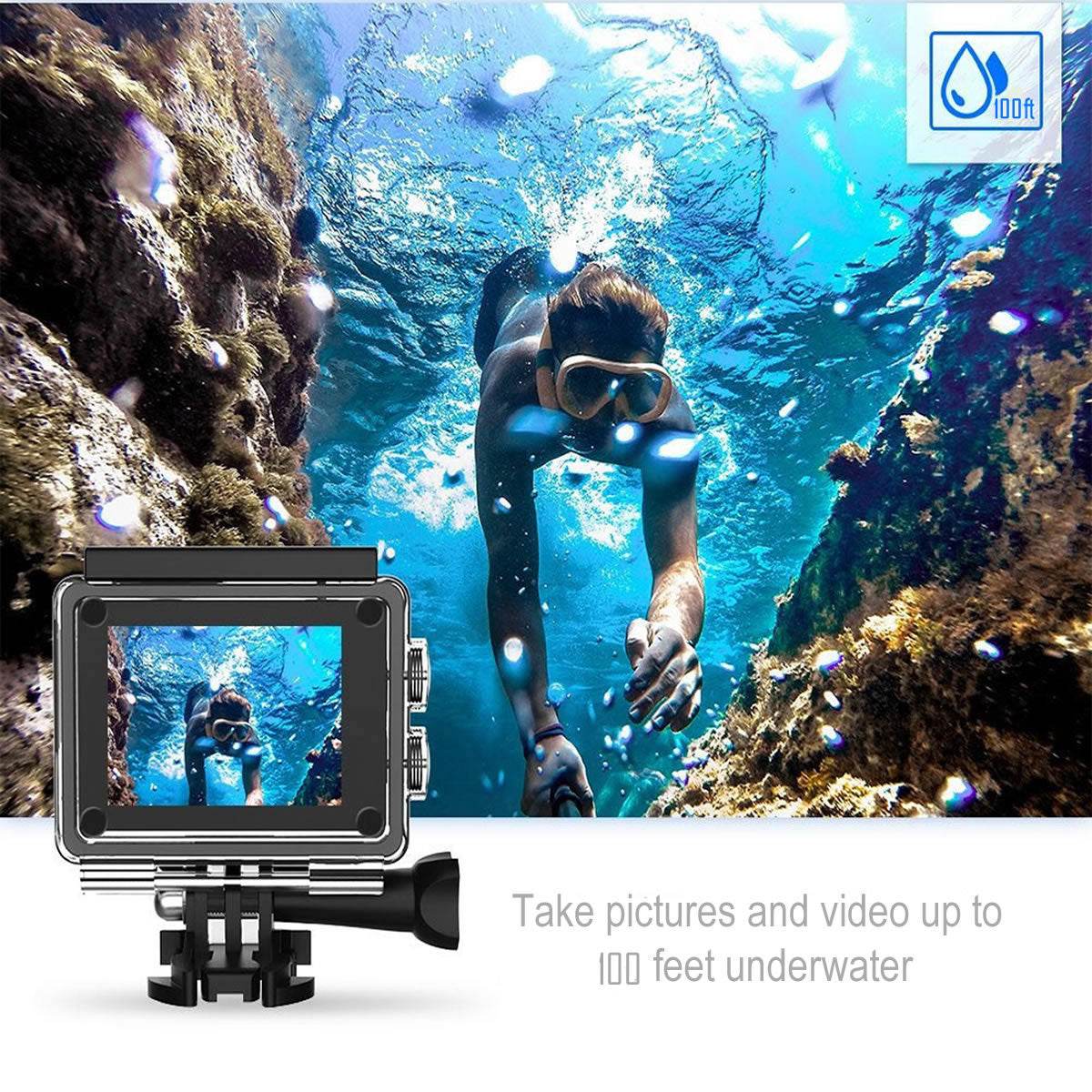4K Waterproof All Digital UHD WiFi Camera + RF Remote And Accessories - Big J's Showstoppin' Store