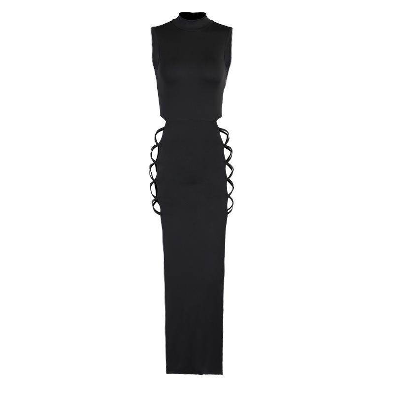 Black Sleeveless Bandage Sexy Dress for Women - Big J's Showstoppin' Store
