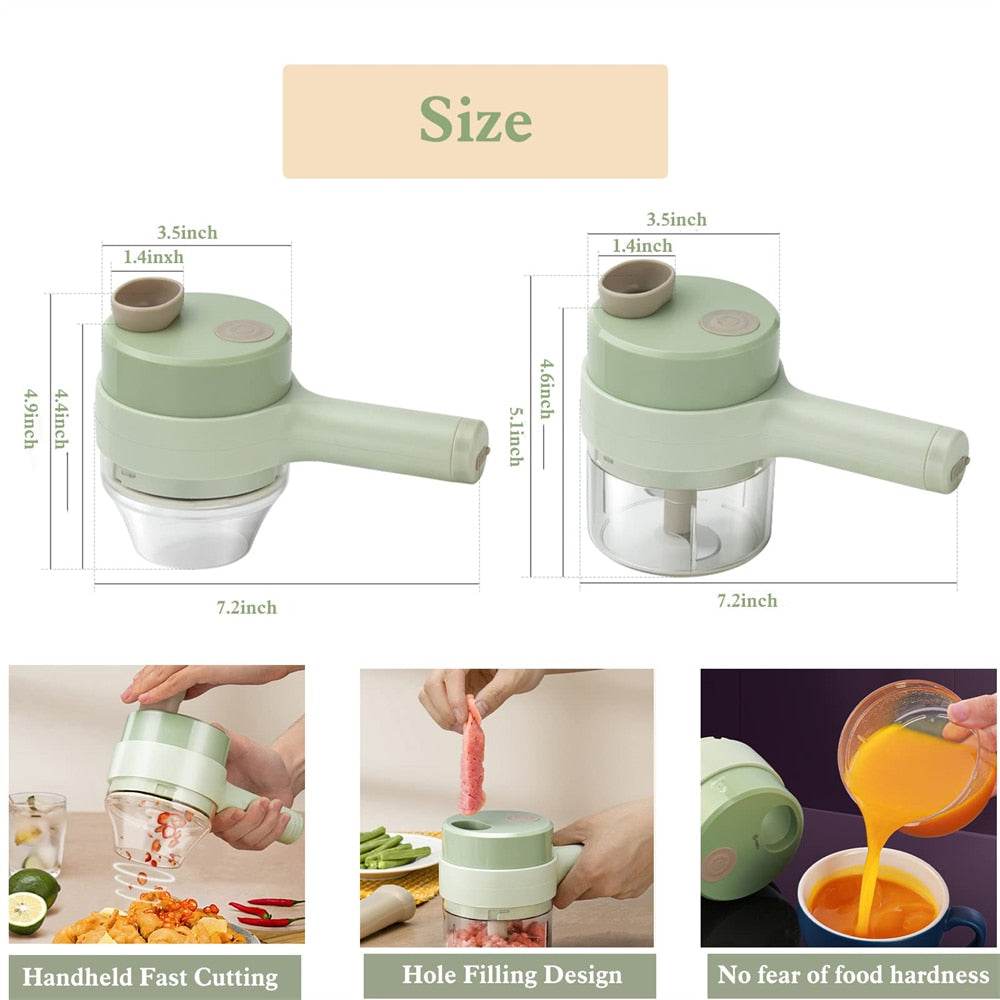 Portable Handheld 4 in 1 Electric Vegetable Slicer - Big J's Showstoppin' Store