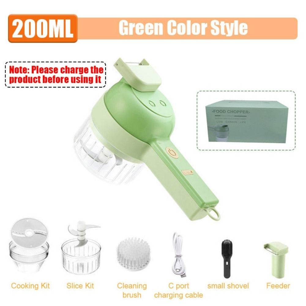 Portable Handheld 4 in 1 Electric Vegetable Slicer - Big J's Showstoppin' Store