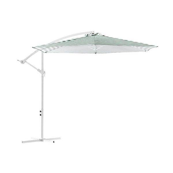 Striped Outdoor Umbrella For Garden Patio Green And White Stripe - Big J's Showstoppin' Store