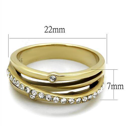 TK2611 - IP Gold(Ion Plating) Stainless Steel Ring with Top Grade - Big J's Showstoppin' Store