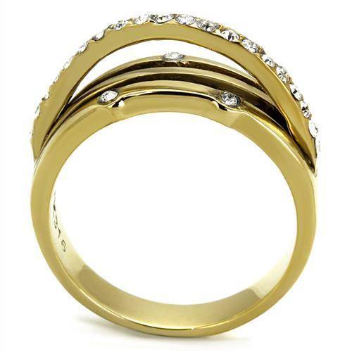 TK2611 - IP Gold(Ion Plating) Stainless Steel Ring with Top Grade - Big J's Showstoppin' Store