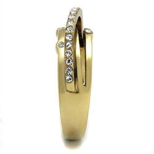 TK2611 - IP Gold(Ion Plating) Stainless Steel Ring with Top Grade - Big J's Showstoppin' Store
