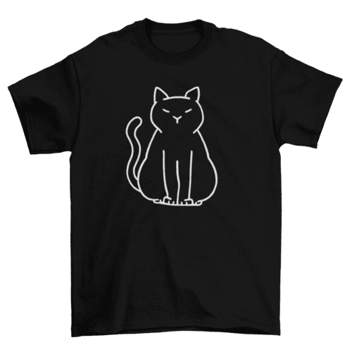 Minimalist cat t-shirt - Big J's Showstoppin' Store