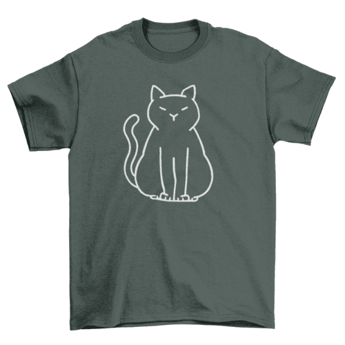 Minimalist cat t-shirt - Big J's Showstoppin' Store