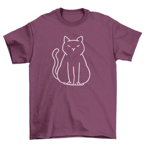 Minimalist cat t-shirt - Big J's Showstoppin' Store