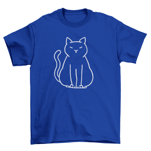 Minimalist cat t-shirt - Big J's Showstoppin' Store