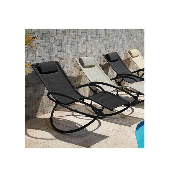 Zero Gravity Portable Foldable Rocking Chair Recliner Black - Big J's Showstoppin' Store