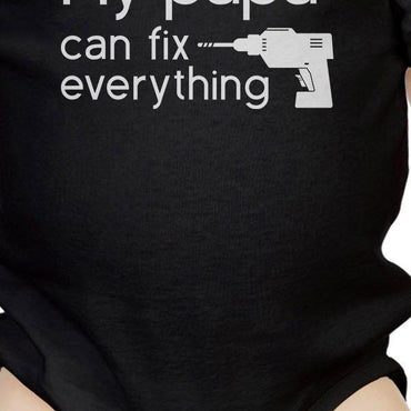 My Papa Fix Black Cute Baby Onesie Unique Fathers - Big J's Showstoppin' Store