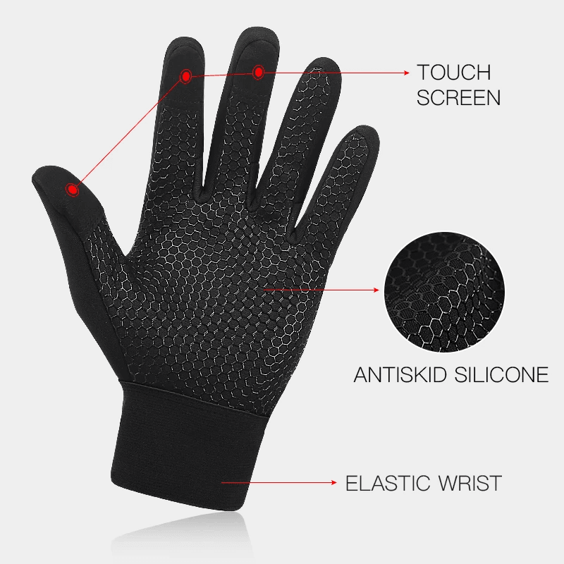 Thermal Gloves Winter Cycling Gloves With Wrist Support Touch Screen - Big J's Showstoppin' Store