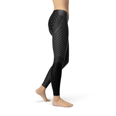 Womens Carbon Fiber Sports Leggings - Big J's Showstoppin' Store