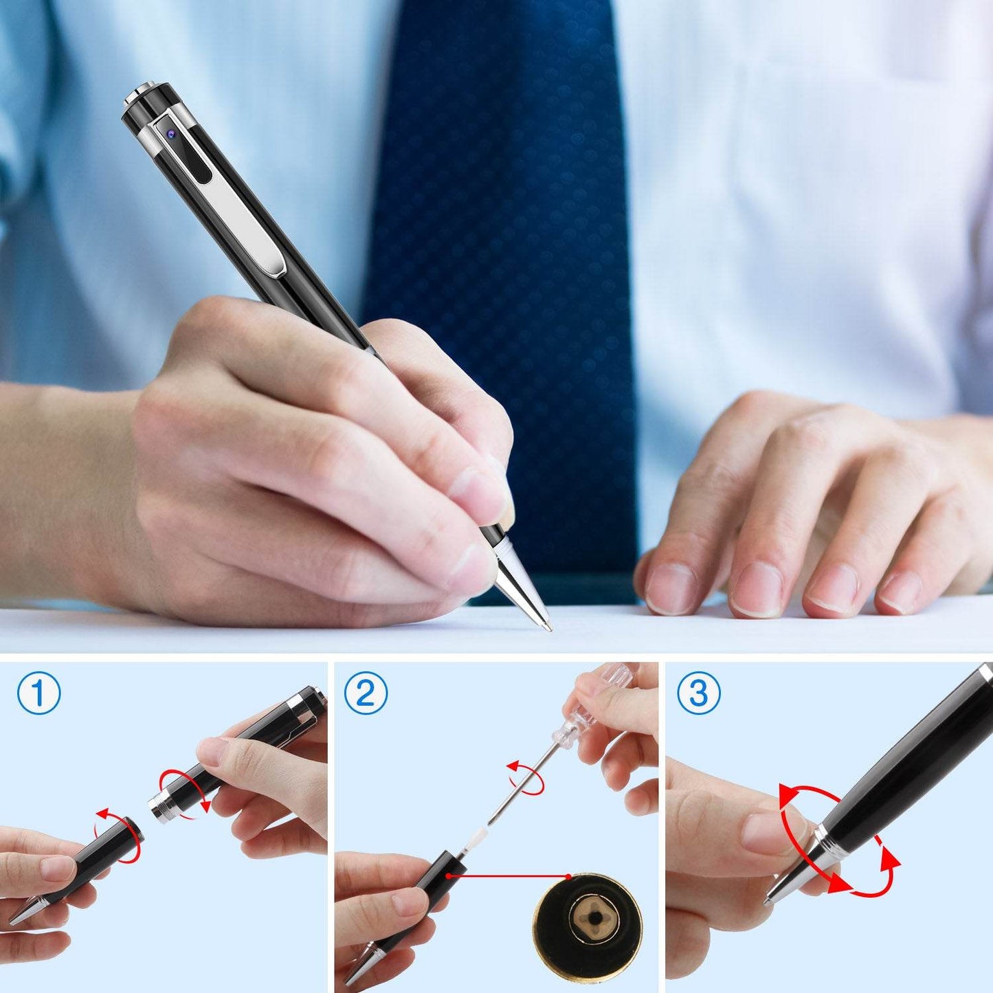 1080P HD Mini Camcorder Sports DV DVR Camcorder Hidden Camera Pen - Big J's Showstoppin' Store