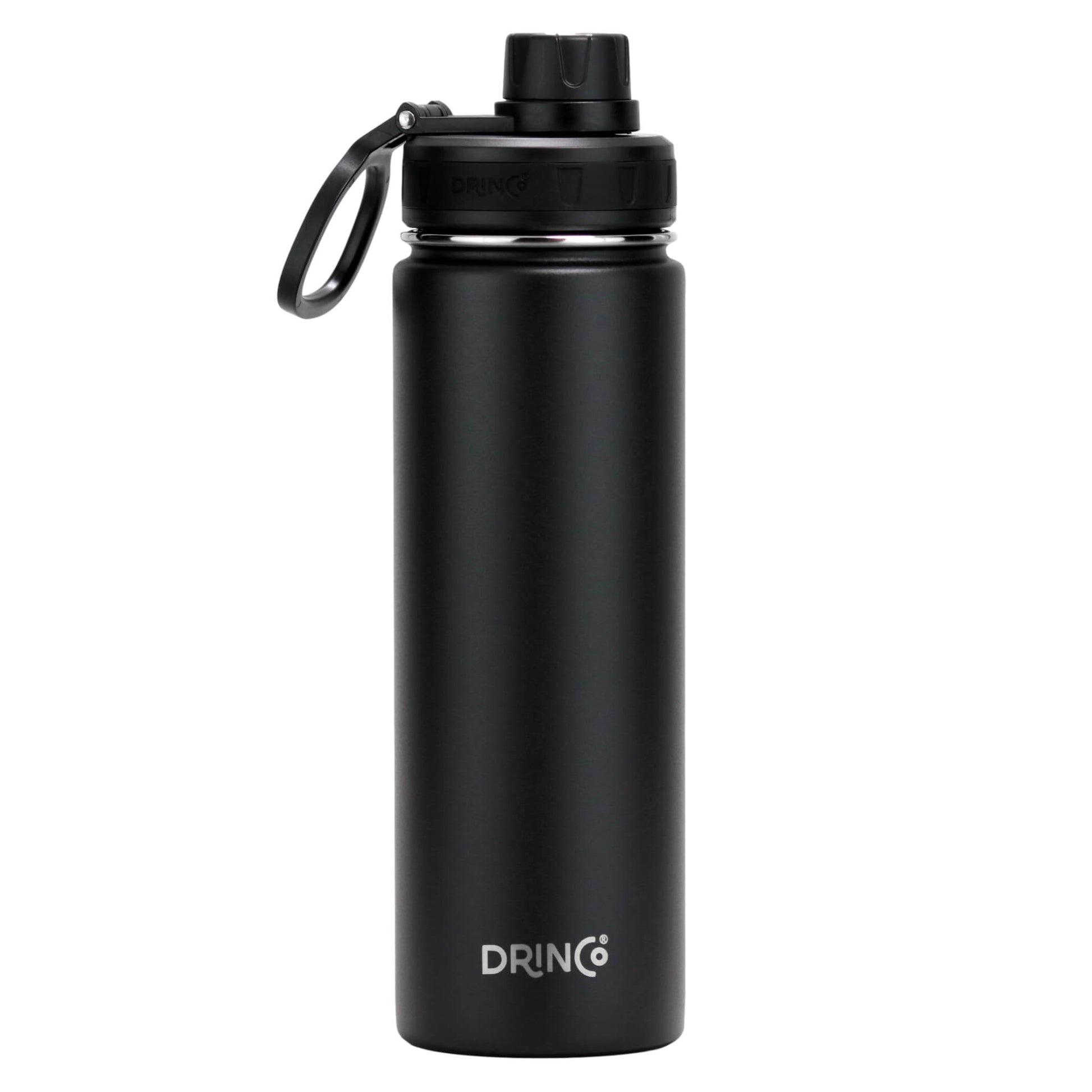 DRINCO® 22oz Stainless Steel Sport Water Bottle - Black - Big J's Showstoppin' Store