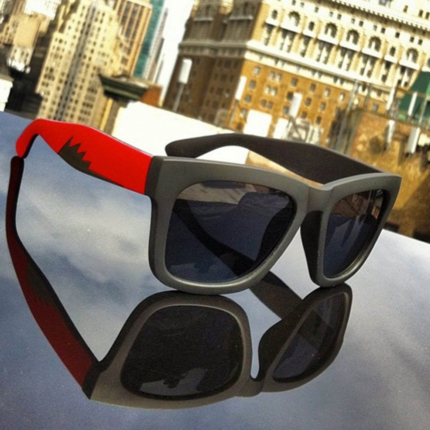 Jase New York Avery Sunglasses in Fire Red - Big J's Showstoppin' Store