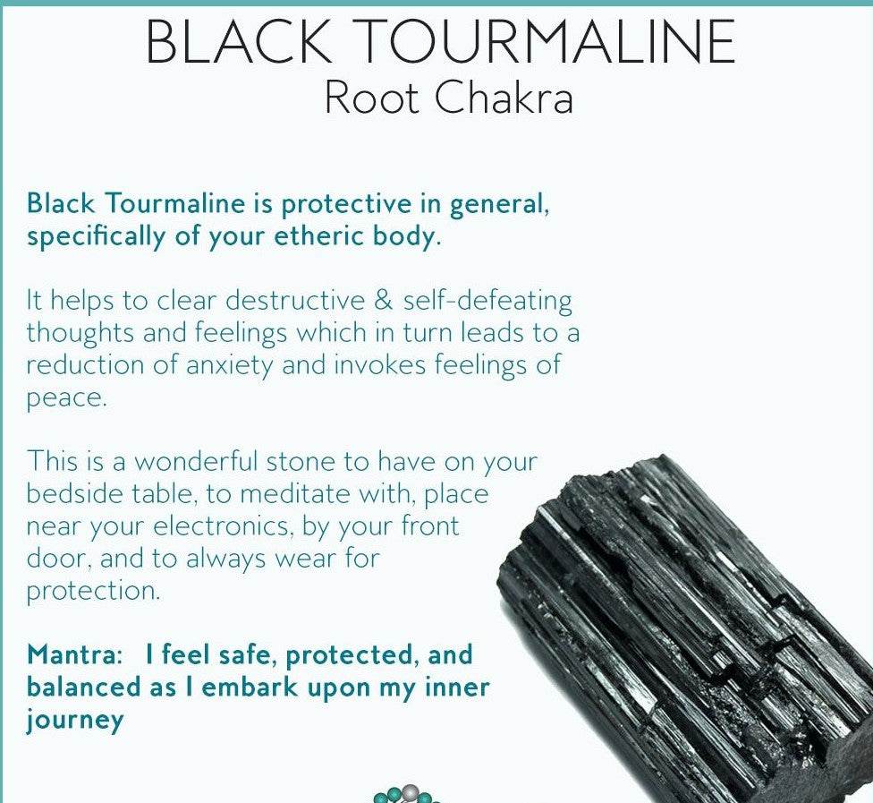 Black Tourmaline Quartz Stretch Bracelet! Natural Crystals & Handmade! - Big J's Showstoppin' Store