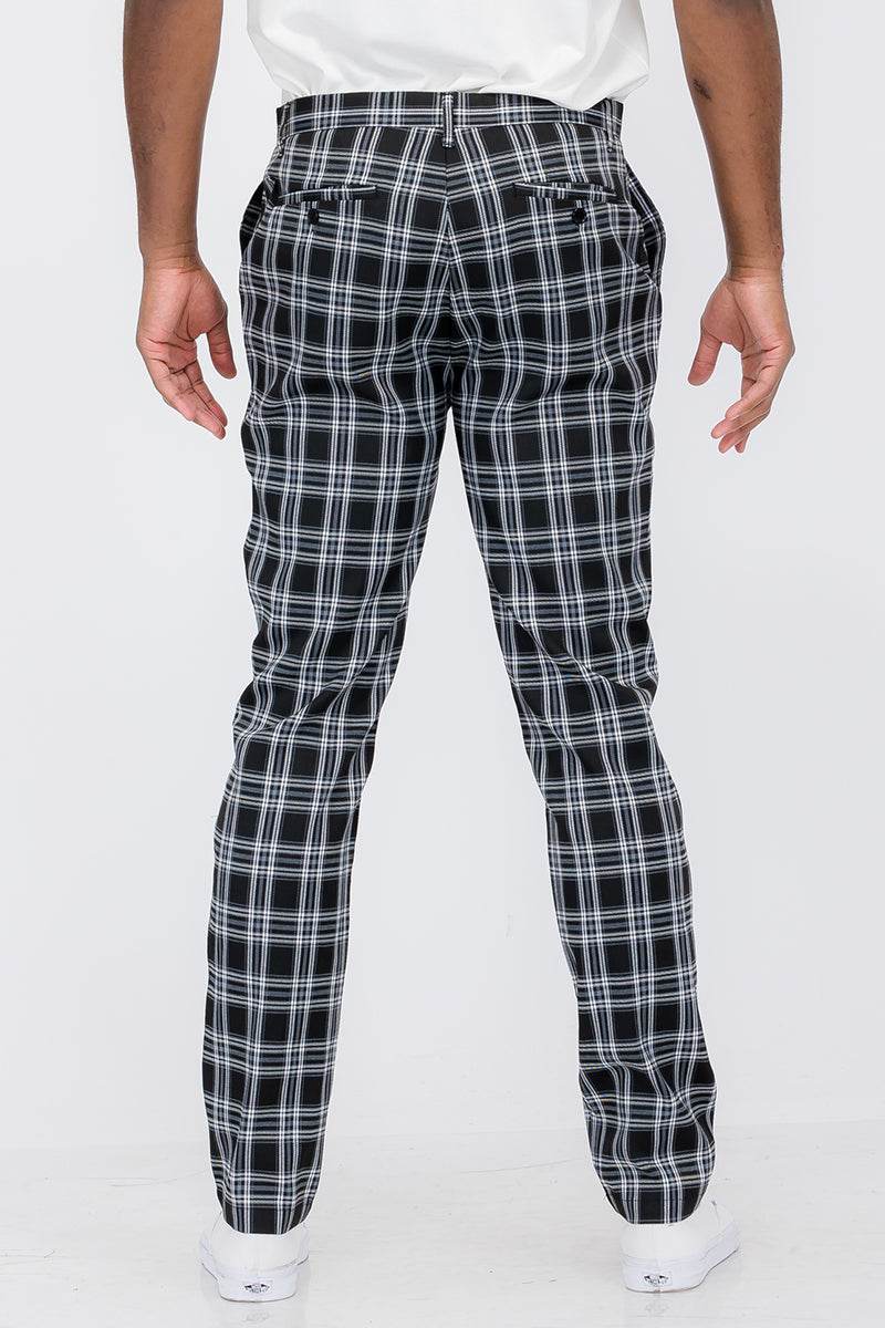 Plaid Slim Fit Trouser Pants - Big J's Showstoppin' Store