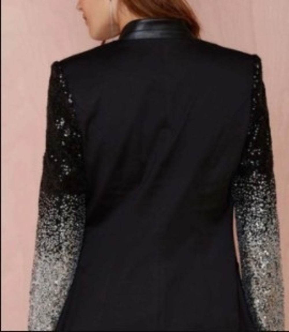 Womens Blazer with Sequins Sleeve - Big J's Showstoppin' Store