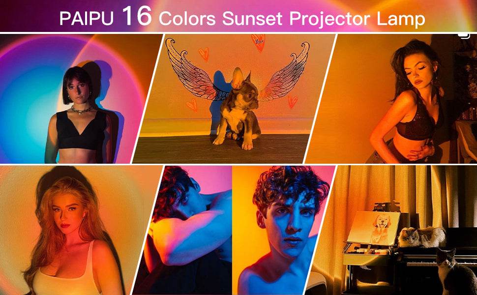 16 Colors Sunset Projection Lamp Sunset Lamp - Big J's Showstoppin' Store