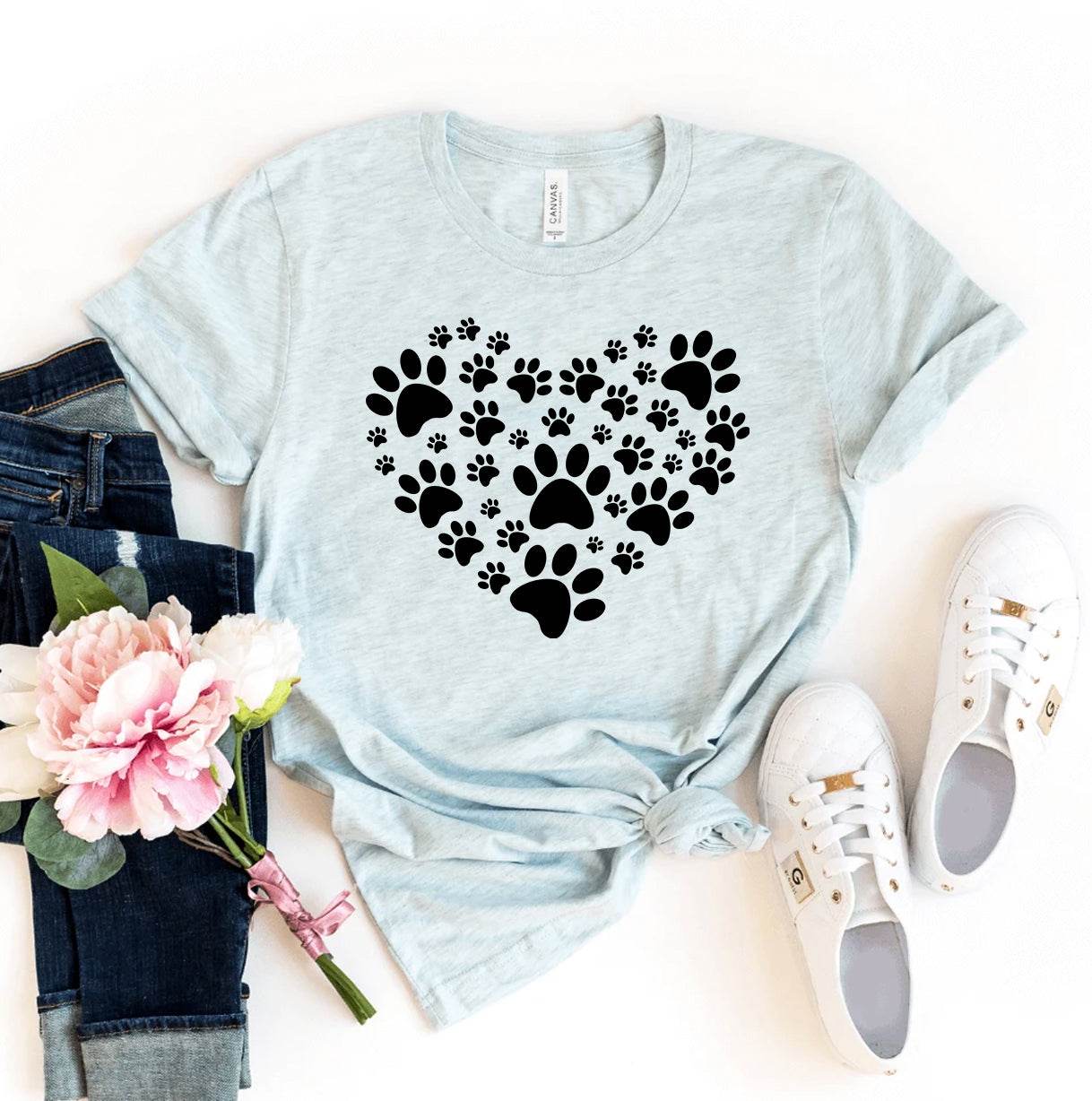 Paw Heart T-shirt - Big J's Showstoppin' Store