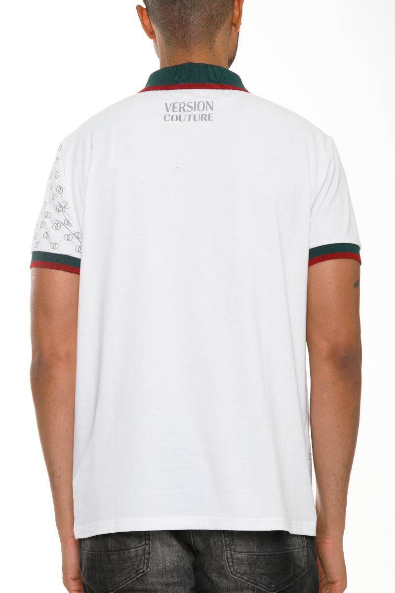 Italian Print Collared Polo Shirt - Big J's Showstoppin' Store